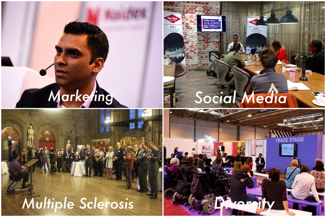 Kaz Laljee Marketing Social Media Multiple Sclerosis Speaker Trainer Management